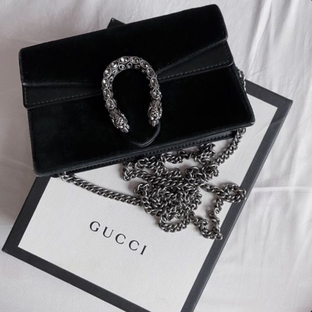 GUCCI Velvet Super Mini Dionysus Shoulder Bag